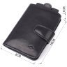 Вместительный кожаный картхолдер со скрытым отделением для карт с RFID-защитой Tony Perotti черного цвета 108110 modnotak фото - 3