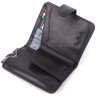 Вместительный кожаный картхолдер со скрытым отделением для карт с RFID-защитой Tony Perotti черного цвета 108110 modnotak фото - 5