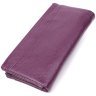 Повседневный женский кошелек из натуральной кожи с отделением для телефона на кнопке CANPELLINI фиолетового цвета 108510 modnotak фото - 2