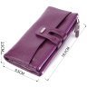 Повседневный женский кошелек из натуральной кожи с отделением для телефона на кнопке CANPELLINI фиолетового цвета 108510 modnotak фото - 3