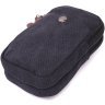 Маленькая мужская сумка-чехол на пояс из черного текстиля Vintage 2422223 - 3