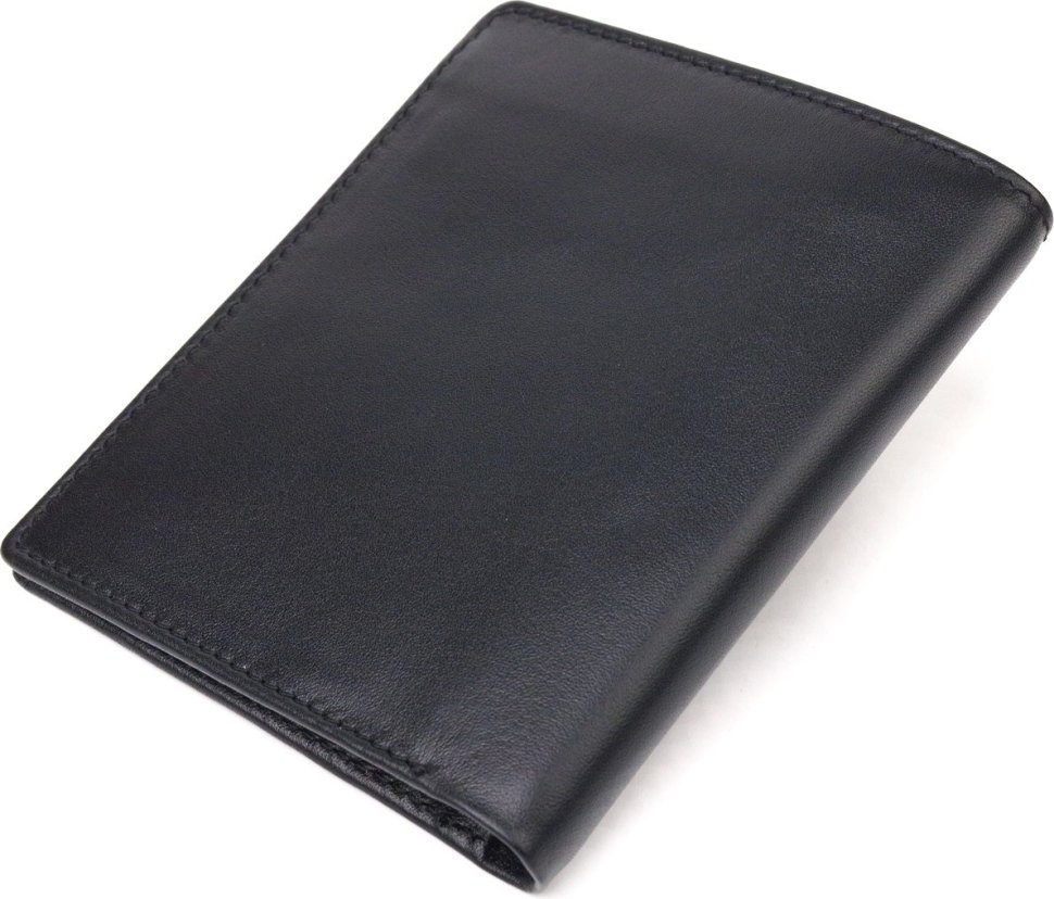 Черное мужское портмоне из натуральной кожи гладкого типа CANPELLINI (2421500)