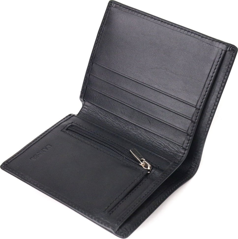 Черное мужское портмоне из натуральной кожи гладкого типа CANPELLINI (2421500)