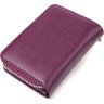 Вертикальный женский кошелек фиолетового цвета из натуральной кожи флотар CANPELLINI (2421601) - 2