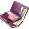Вертикальний жіночий гаманець фіолетового кольору з натуральної шкіри флотар CANPELLINI (2421601) - 5