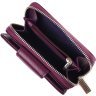 Вертикальный женский кошелек фиолетового цвета из натуральной кожи флотар CANPELLINI (2421601) - 6
