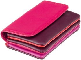 Розово-фиолетовая многофункциональная женская ключница из натуральной кожи Visconti Tahiti 68910