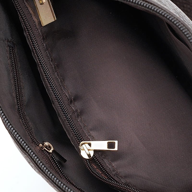 Женская кожаная сумка коричневого цвета на плечо Keizer (59110)