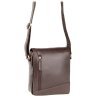 Небольшая мужская сумка через плечо из натуральной коричневой кожи Visconti Messenger Bag 69110 - 1