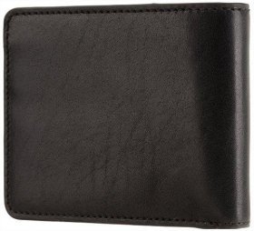 Классическое мужское портмоне из гладкой кожи черного цвета с RFID - Visconti Girard 69210