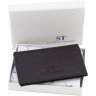 Чорна обкладинка під документи з натуральної якісної шкіри ST Leather (14009) - 8