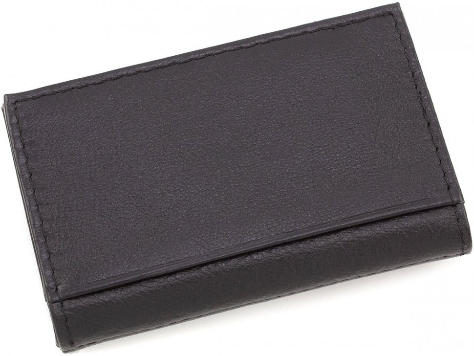 Чорна обкладинка під документи з натуральної якісної шкіри ST Leather (14009)