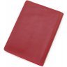Червона жіноча обкладинка для паспорта з гладкої шкіри Grande Pelle (15448) - 3