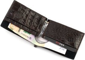 Мужской кожаный зажим с тиснением на коже KARYA (0902-57)