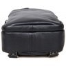 Стильный кожаный мужской мини слинг-рюкзак черного цвета на одной шлейке John McDee (19713) - 8