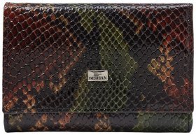 Компактный женский кошелек с тиснением под змею Desisan 80311 разноцветный