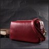 Жіноча сумка з натуральної шкіри бордового кольору на плече або на зап'ястя Vintage 2422274 - 6