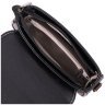 Женская сумка из натуральной кожи черного цвета с фактурным клапаном Vintage 2422374 - 4