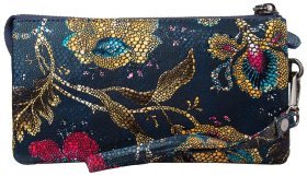 Женский кожаный клатч с красивым цветочным принтом Desisan 81311