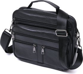 Мужская деловая сумка-портфель из натуральной кожи среднего размера Vintage (20669)