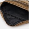 Коричневая мужская текстильная сумка-бананка на пояс Monsen 71611 - 5