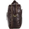 Крупная мужская сумка из качественной кожи коричневого цвета VINTAGE STYLE (14239) - 8