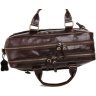 Крупная мужская сумка из качественной кожи коричневого цвета VINTAGE STYLE (14239) - 9