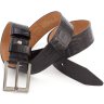 Стильный мужской кожаный ремень с фактурой под крокодила S.T Italian Style (40015) - 3