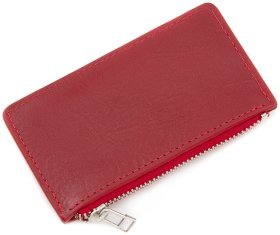 Картхолдер красного цвета из натуральной кожи Grande Pelle (13266)