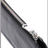 Повсякденний гаманець-клатч із гладкої шкіри однотонного чорного кольору SHVIGEL (16186) - 7