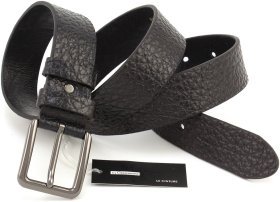 Качественный итальянский ремень из фактурной кожи буйвола Gherardini 40580-GH.BL.BUFF