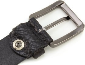 Качественный итальянский ремень из фактурной кожи буйвола Gherardini 40580-GH.BL.BUFF