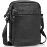 Черная мужская сумка через плечо из кожи флотар Tiding Bag (15779) фото №1 Черная мужская сумка через плечо из кожи флотар Tiding Bag (15779) modnotak фото - 1