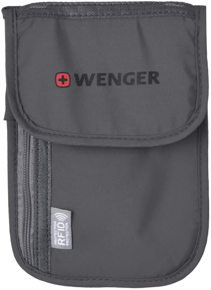 Гаманець на шию, Wenger Neck Wallet with RFID pocket, сірий modnotak фото №2