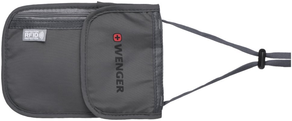 Гаманець на шию, Wenger Neck Wallet with RFID pocket, сірий modnotak фото №4