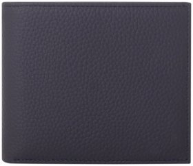 Чоловіче портмоне з фактурної шкіри без застібки та монетниці Smith & Canova 93911 чорно-сірого кольору