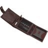 Добротное мужское портмоне из фактурной кожи темно-коричневого цвета KARYA (18303) - 5