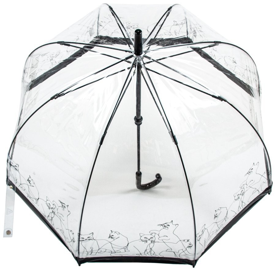 Женский зонт-трость Fulton Birdcage-2 Cats (Черный, механика, 8 спиц, для женщин) 94211 modnotak фото №5