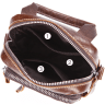 Кожаная сумка-барсетка на пояс в коричневом цвете Vintage (20012) - 4