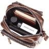 Кожаная сумка-барсетка на пояс в коричневом цвете Vintage (20012) - 5