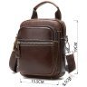 Шкіряна сумка-барсетка на пояс в коричневому кольорі Vintage (20012) - 7