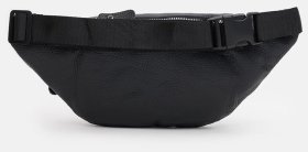 Сумка поясная из кожи флотар на каждый день для мужчин Borsa Leather 104511 черного цвета