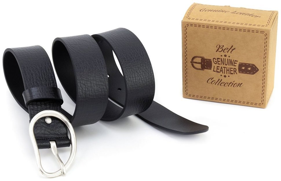 Широкий дизайнерский ремень из итальянской фактурной кожи Gherardini 45055 черный modnotak фото №6