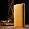 Великий жіночий гаманець жовтого кольору з натуральної шкіри KARYA (2421097) - 9