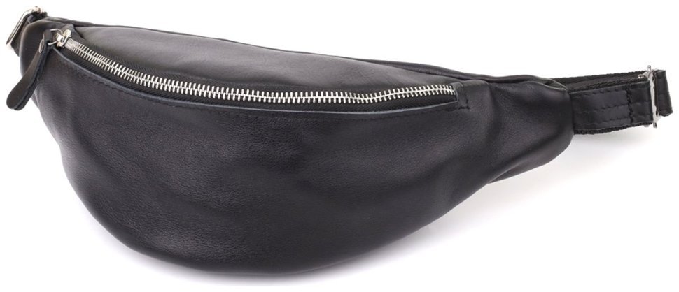 Большая мужская сумка через плечо из натуральной кожи черного цвета Shvigel 95111 modnotak фото №1