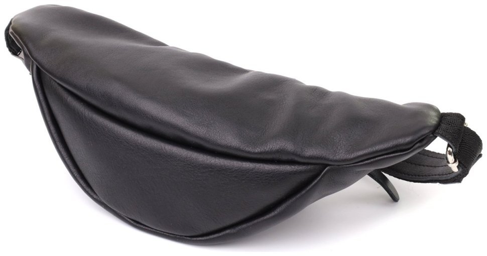 Большая мужская сумка через плечо из натуральной кожи черного цвета Shvigel 95111 modnotak фото №2