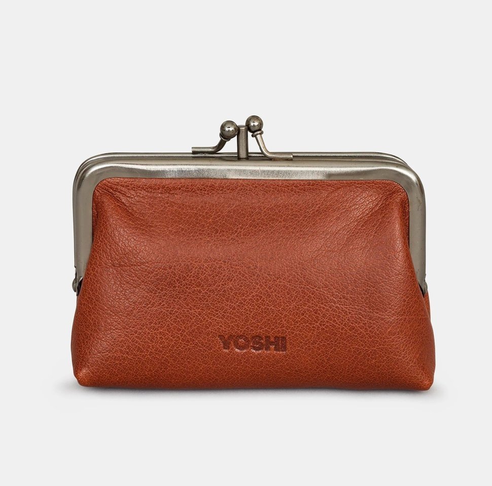 Женский кожаный кошелек в ретро стиле с RFID-защитой Yoshi Y1328 коричневого цвета 95511 modnotak фото №2