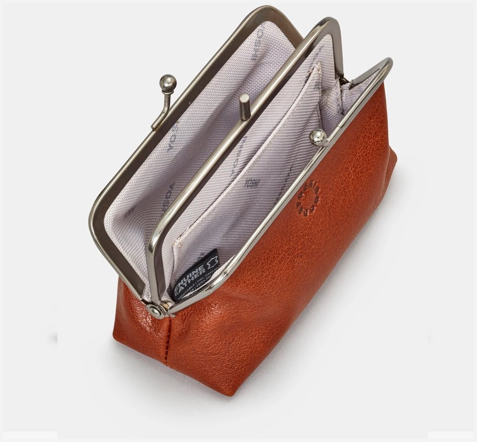 Женский кожаный кошелек в ретро стиле с RFID-защитой Yoshi Y1328 коричневого цвета 95511 modnotak фото №4