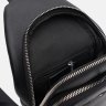 Чоловічий шкіряний рюкзак-слінг чорного кольору з однією лямкою Ricco Grande (56011) - 5