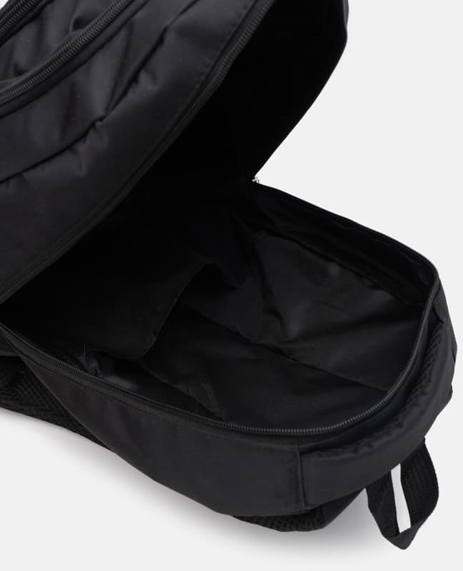 Повсякденний чоловічий рюкзак чорного кольору з текстилю на три відділення Monsen (19405)